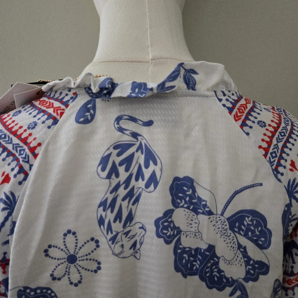 Emily Lovelock NWT Boho Style Bishop Sleeve Loose fitting Blouse size SMALL - Picture 6 of 16